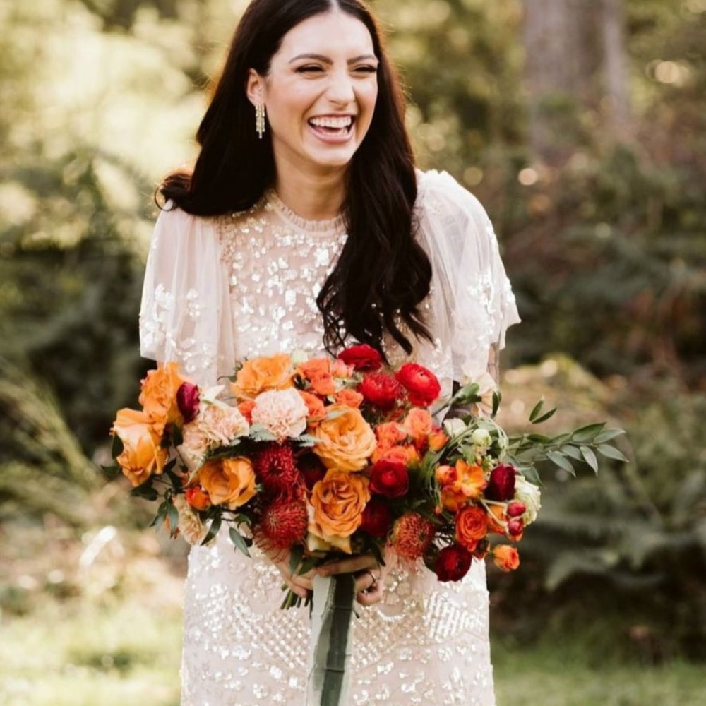 BHLDN Needle & Thread Honesty Flower Gown Size 10